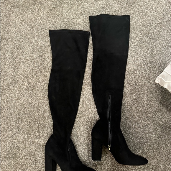 Aldo Black Suede Over the Knee Boots - Picture 5 of 7
